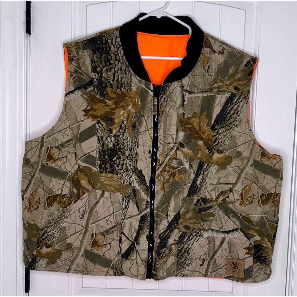 Vintage Bob Allen Jacket Men L‎ Brown Real Tree Coat Reversible Hunting 90s